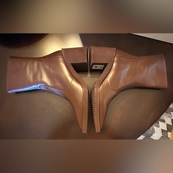 NWOB Free People EQUITARE Theo Leather Boots 38 US 7 Bordeaux Burgundy Pointed - Picture 8 of 11